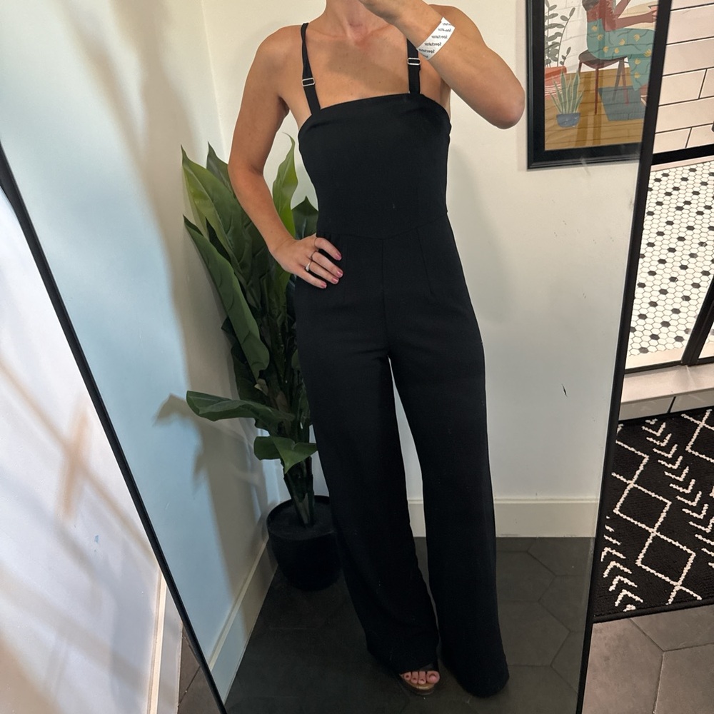 Wild Fable Black Strappy Jumpsuit